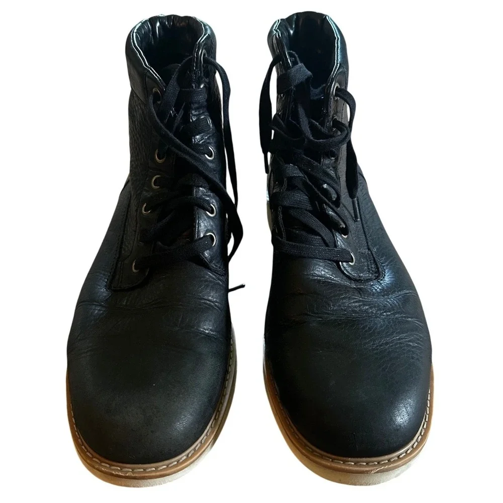 Cole Haan Zerogrand Black Leather Wedge‎ Boots Men's 11